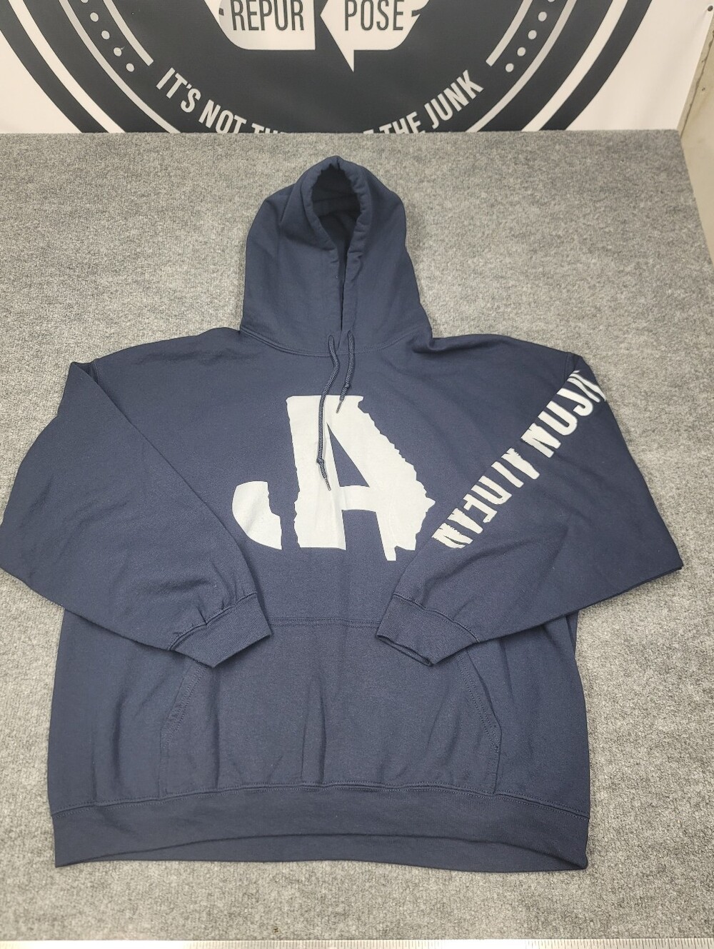 Jason Aldean Rock N Roll Cowboy Tour Hooded Sweatshirt Mens XXL Blue